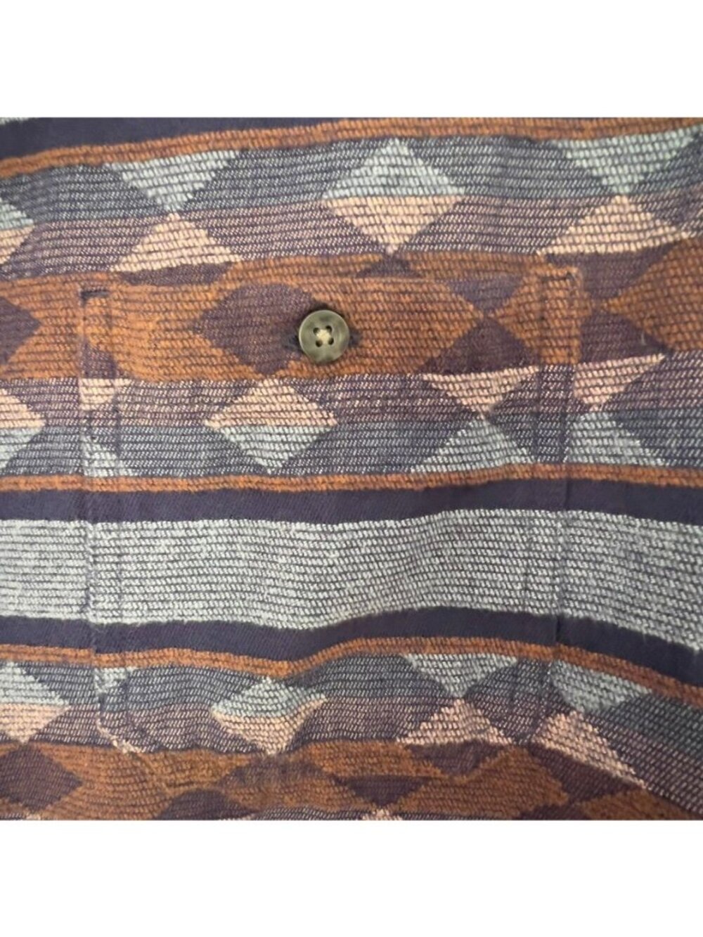 Goodfellow Mens Sz L Southwestern Stripe Button Up Long Sleeve Western Aztec Alt - Picture 3 of 9